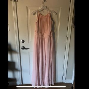 High Neck Chiffon Bridesmaids Dress - Petal F19953